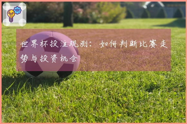 世界杯投注观测：如何判断比赛走势与投资机会